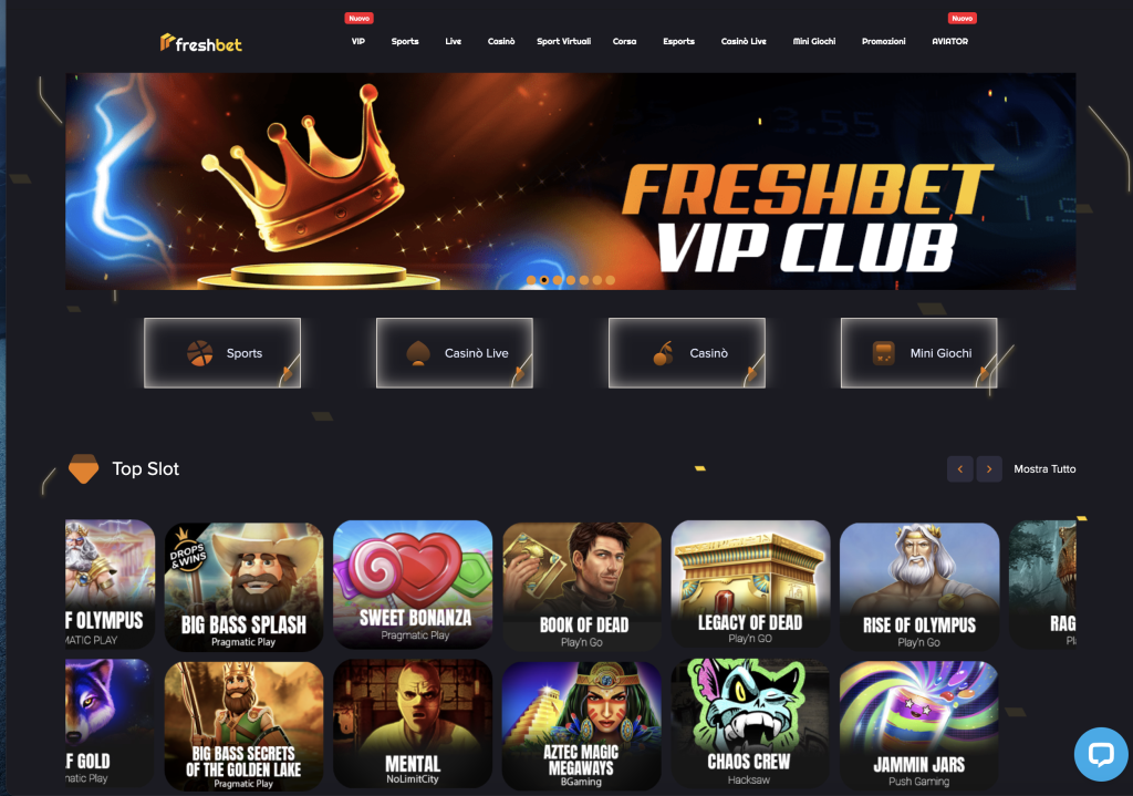 mage of Freshbet Casino website